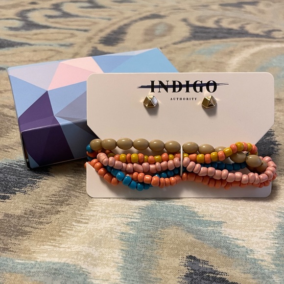 Indigo Authority - Monarch Pastel Bracelet & Earring Set - Picture 2 of 4